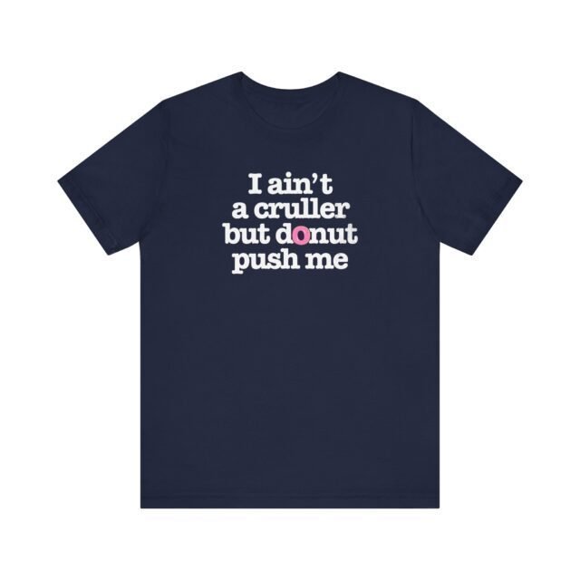 Front view of the Cruller tee in navy