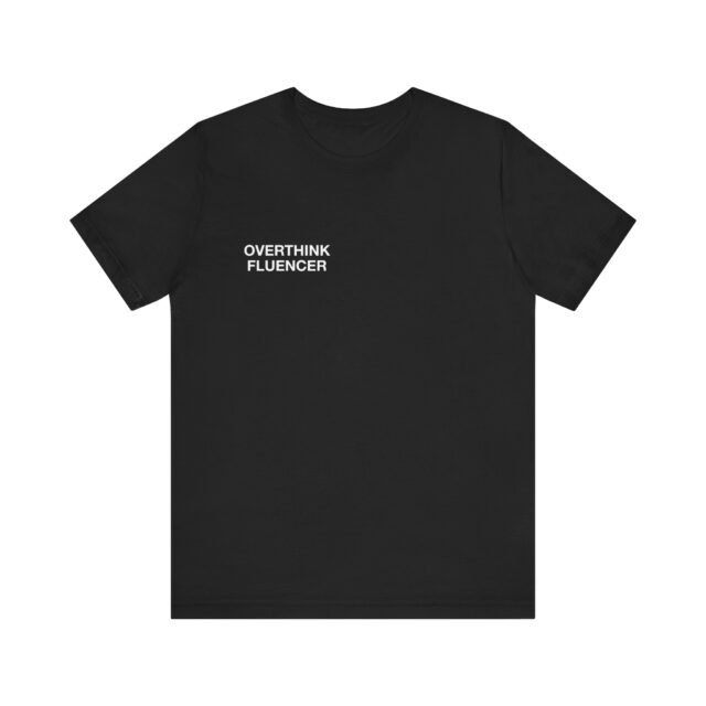 Overthinkfluencer tee in black